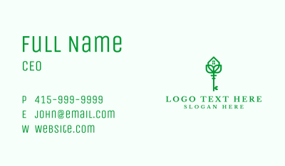 Natural House Key Business Card Image Preview