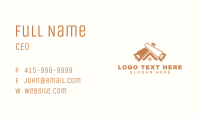 House Carpentry Saw Business Card Image Preview