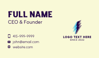 Blue Lightning Duo Business Card Design