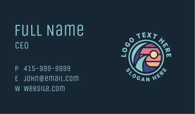 Surfing Sea Wave Business Card