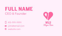 Pink Minimalist Heart Business Card Image Preview