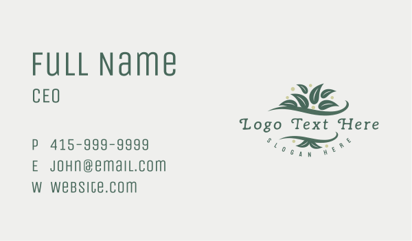 Herbal Leaf Nature Business Card Design Image Preview