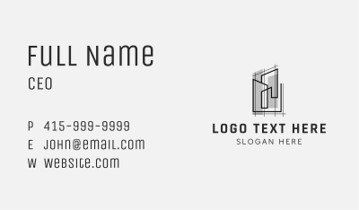 Building Architectural Construction Business Card Image Preview