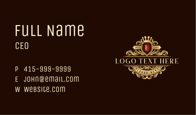 Crown Elegant Crest Business Card Image Preview