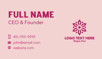 Pink Flower Spa Massage  Business Card Image Preview