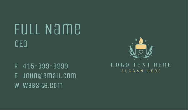 Wellness Candle Spa Business Card Design Image Preview