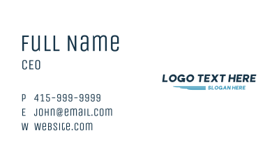 Fast Business Wordmark Business Card Image Preview