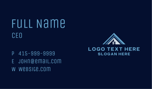 Roofing Residence Property Business Card Design Image Preview