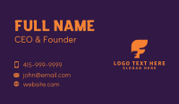Orange Letter F Monogram  Business Card Image Preview