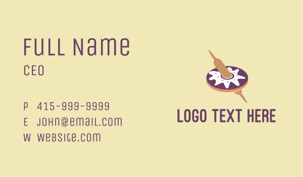 Donut Rolling Pin  Business Card Design Image Preview