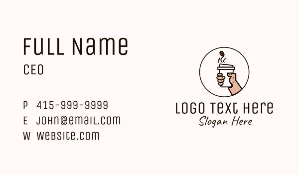 Hot Espresso Cup Business Card Design Image Preview