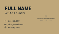 Elegant Sun Wordmark Business Card Design