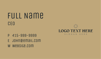 Elegant Sun Wordmark Business Card Image Preview