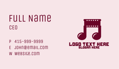 Music Video Film Business Card Image Preview