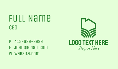 Green Eco Home Business Card Image Preview