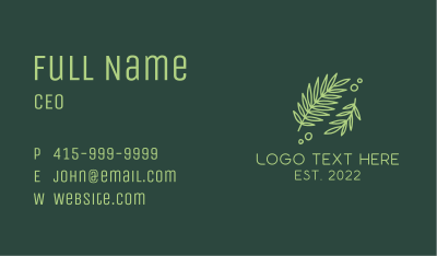 Organic Leaf Garden  Business Card Image Preview