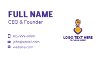 Raised Fist Speech Bubble Business Card Design