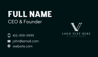 Professional Corporate Firm Letter V Business Card Image Preview