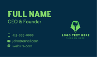 Green Pentagon Paint Brush Business Card Image Preview