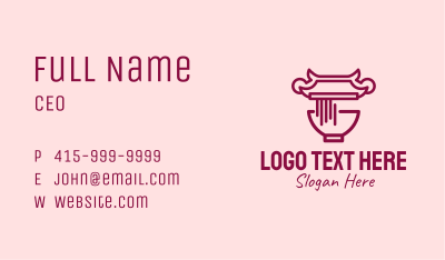Noodle House Temple Business Card Image Preview