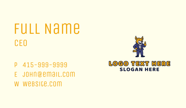 Jackal Businessman Mascot Business Card Design Image Preview