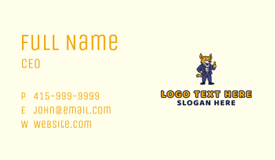 Jackal Businessman Mascot Business Card Image Preview