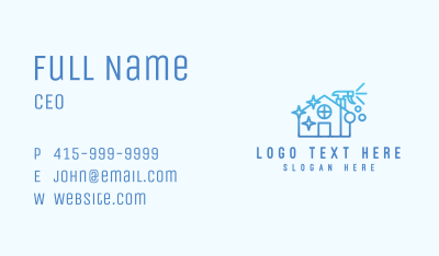 House Cleaning Sprayer Business Card Image Preview