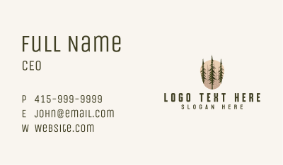 Pine Tree Forest Nature Business Card Image Preview