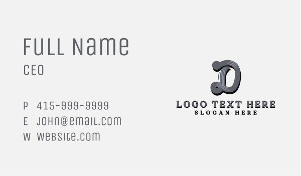 Clothing Apparel Brand Letter D Business Card Design Image Preview