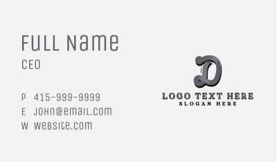Clothing Apparel Brand Letter D Business Card Image Preview