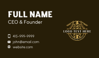Barber Razor Haircut Business Card Preview