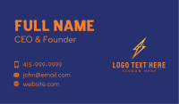Lightning Bolt Arrow Business Card Design