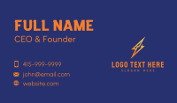 Lightning Bolt Arrow Business Card Image Preview