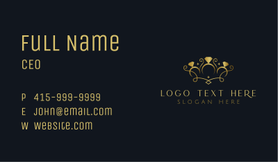 Golden Ring Crown Jewelry Business Card Image Preview