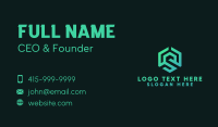 Green Letter S Labyrinth  Business Card Preview