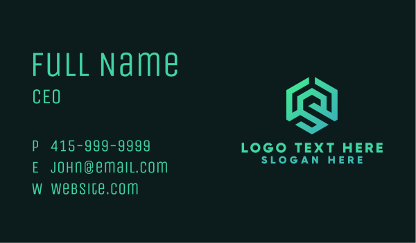 Green Letter S Labyrinth  Business Card Design Image Preview