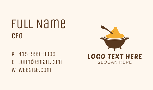 Turmeric Natural Spices Business Card Design Image Preview