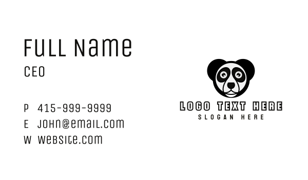 Panda Bear Mascot Business Card Design Image Preview