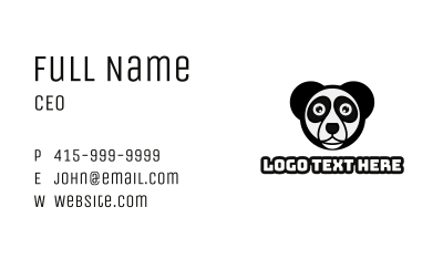 Panda Bear Mascot Business Card