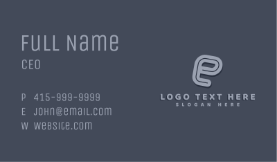 Startup Business Letter E Business Card Image Preview