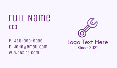 Gradient Wrench Coupon Business Card Image Preview