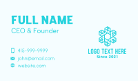 Blue Snowflake Outline  Business Card Image Preview