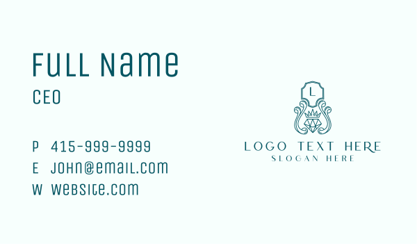 Elegant Ornate Letter Business Card Design Image Preview