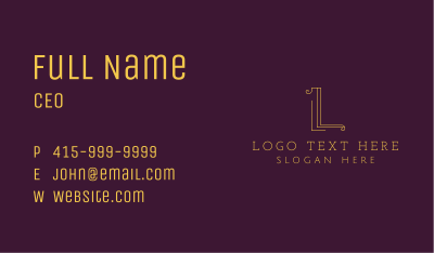 Feminine Gold Salon Business Card Image Preview