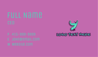 Modern Graffiti Letter Y Business Card Image Preview