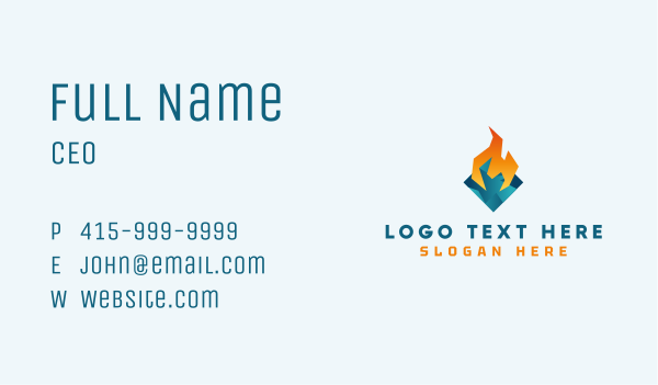 Hot & Cold Temperature Business Card Design Image Preview