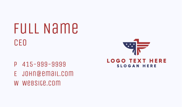 American Eagle Campaign Club Business Card Design Image Preview