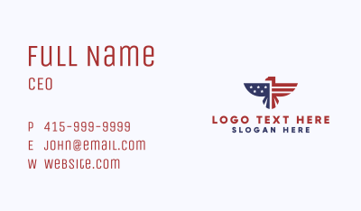 American Eagle Campaign Club Business Card Image Preview