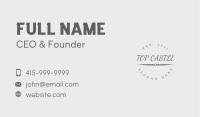 Round Underlined Wordmark Business Card Image Preview