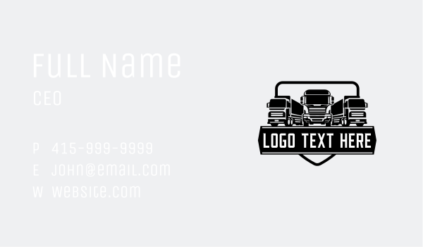 Truck Logistics Delivery Business Card Design Image Preview